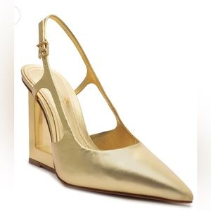 Gold Wedge shoes